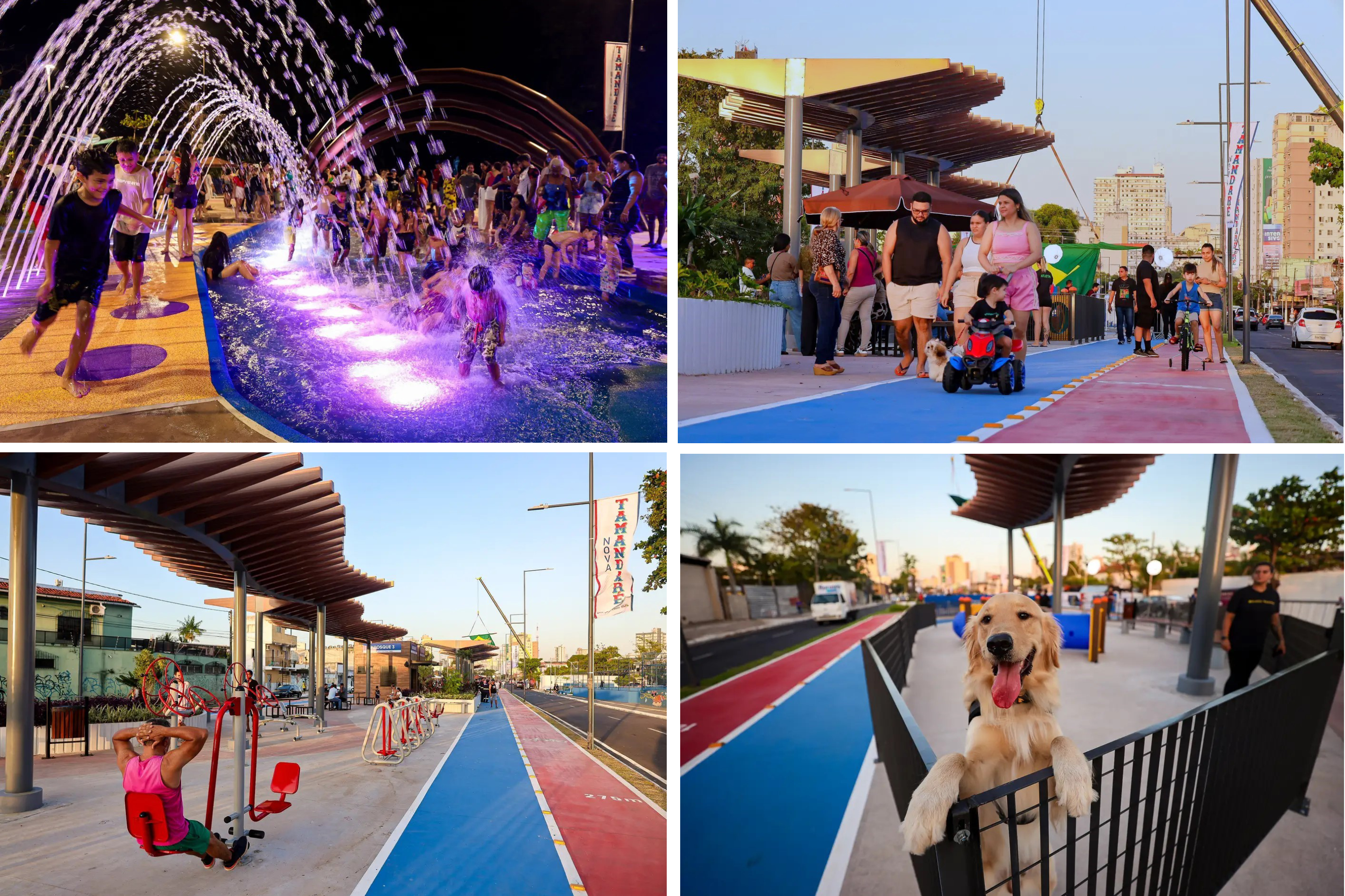 Fonte interativa, áreas de lazer e convivência, academia ao ar livre e espaço pet são atrações do parque