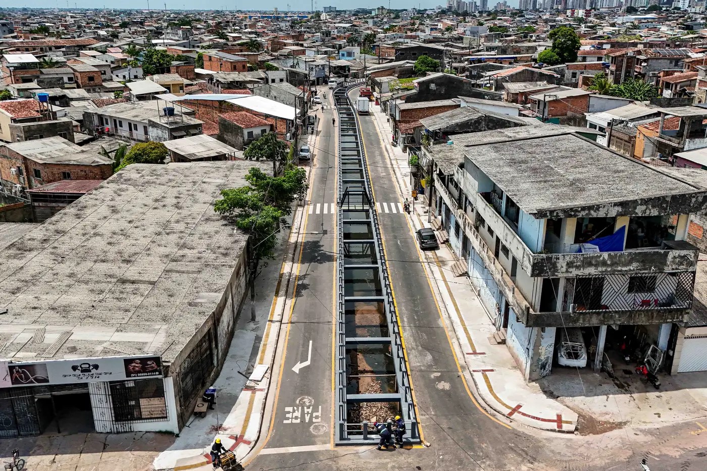 Canal União, no bairro do Marco, um dos mais populosos da capital paraense