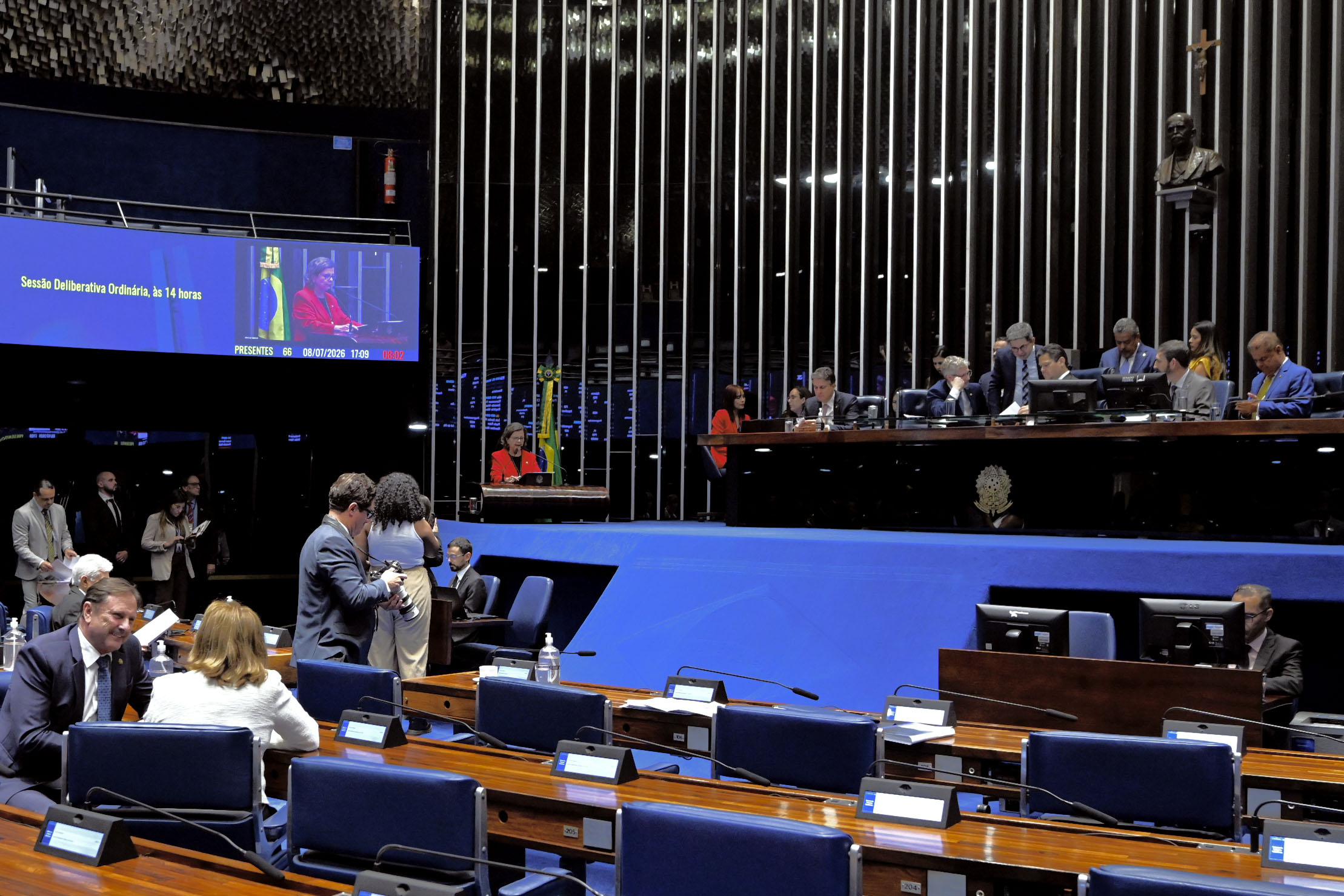 Delibeeração de matérias no plenário do Senado nesta quarta-feira