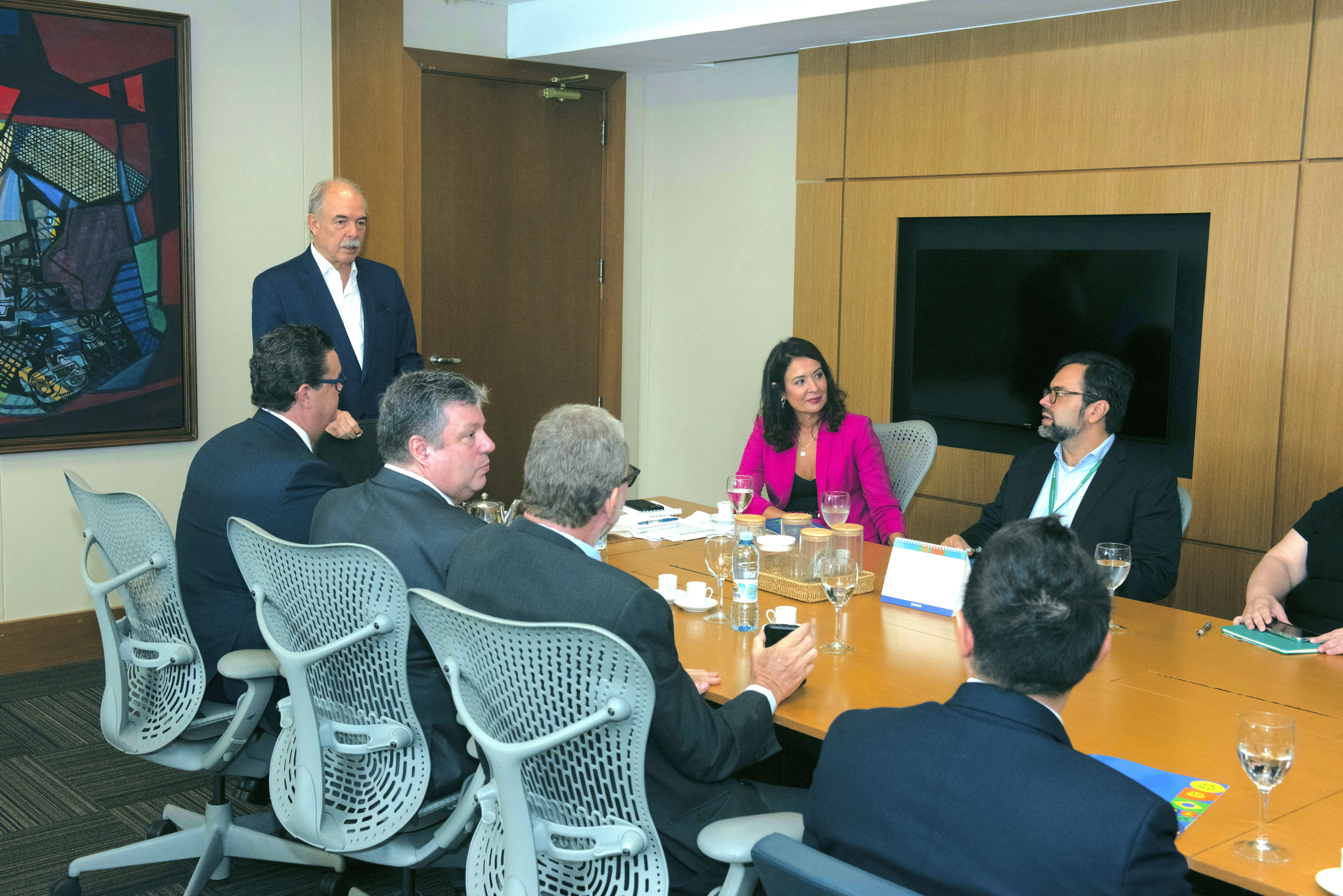 Dirigentes do BNDES e do Ministério da Previdência Social se reúnem na sede do Banco, no Rio, para discutir parceria técnica