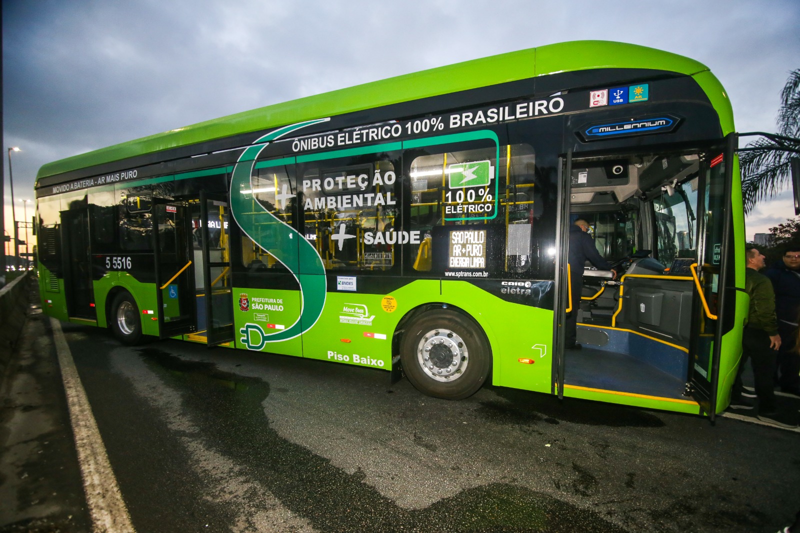 Novos ônibus são 100% elétricos