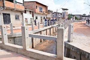 Obras do canal União, em Belém