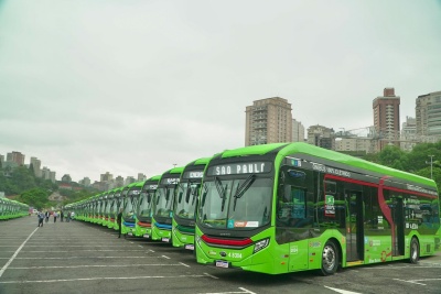 Capa da noticia Financiados pelo BNDES, novos ônibus elétricos são entregues à cidade de São Paulo