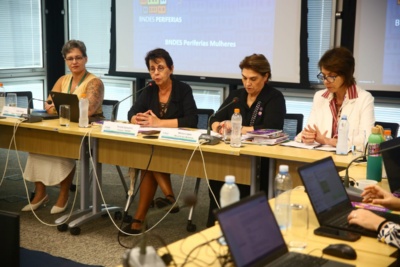 Diretora Socioambiental do BNDES, Tereza Campello, e ministra das Mulheres, Márcia Lopes, em Oficina do BNDES Periferias Mulheres